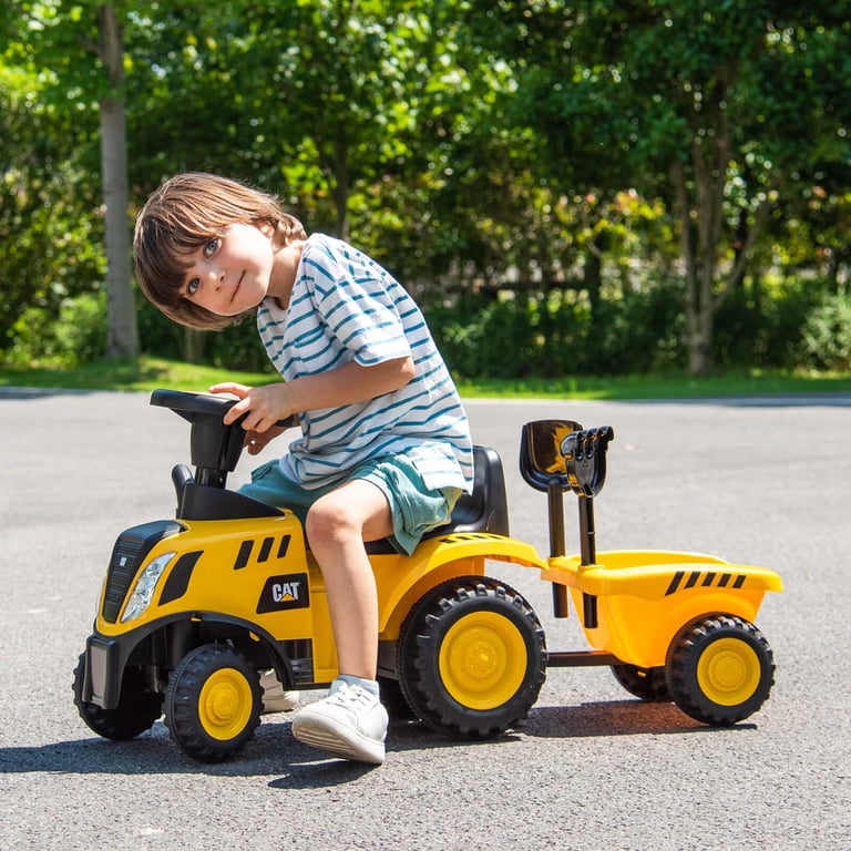 Costway Caterpillar Tractor Ride-On with Shovel & Trailer photo 4