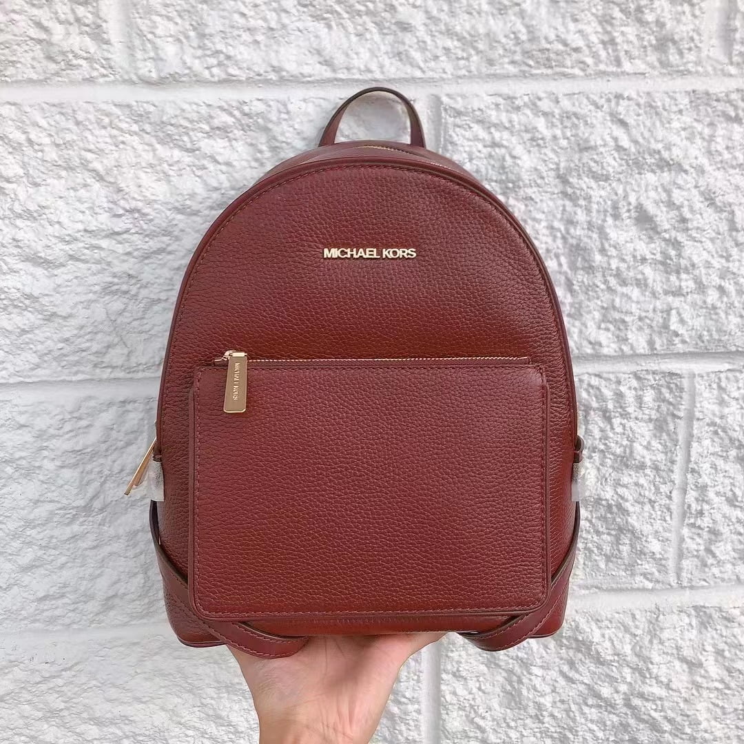 Michael Kors Kenly Adina Medium Backpack Merlot Burgundy Pebbled
