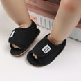 thumbnail image 4 of JDEFEG Baby Walking Shoes Soft Sole Non Slip Summer Toddler Shoes Boys Girls Sandals Flat Mesh Breathable Comfortable Back Strap Hook Loop Sandals Black Size 4, 4 of 4