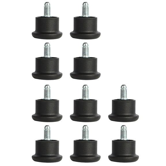Bell Glides Replacement, Office Chair Swivel Caster Wheels to Fixed Stationary Castors, Low Profile
