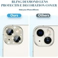 thumbnail image 4 of Dteck for iPhone 14 Pro Max & iPhone 14 Pro Camera Lens Protector Bling, Glitter Diamond Metal Lens Cover Glass Screen Protector Accessories for iPhone 14 Pro / 14 Pro Max, Gold, 4 of 5