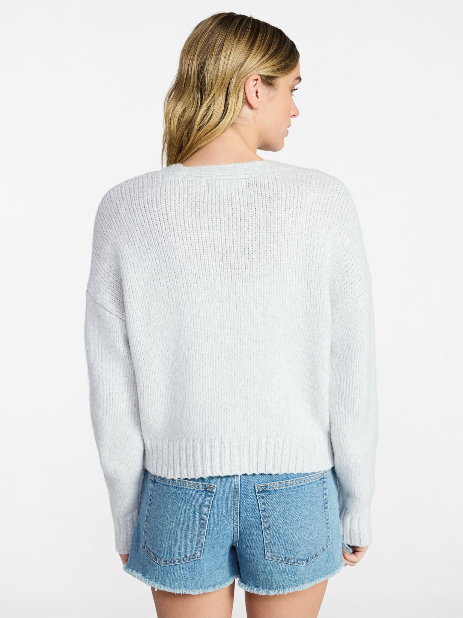 No Boundaries Cropped Cardigan, Women's & Women's Plus XXS-4X