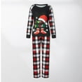 thumbnail image 2 of Ensemble de Pyjama 2 Pcs Confortable à Lettres/père Noël Imprimé Tenue d'Intérieur (Noir P Hommes), 2 of 8