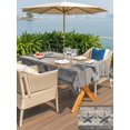 thumbnail image 5 of Outdoor Tablecloth with Umbrella Hole for Patio/Picnic/Party/Camping, Western Star Grey Waterproof Table Cloth Rectangle Table Cover Washable, Farmhouse Vintage Wooden Striped Country (60"x 84"), 5 of 9