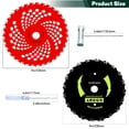 thumbnail image 4 of 9"×36T Carbide Tipped Blade & 9"×20T Chainsaw Tooth Brush Blade Replacement for Weed Eater Straight Shaft Spline Drive 2 & 4 Cycle Gas Powered String Trimmer Wacker Grass Edger, 4 of 9