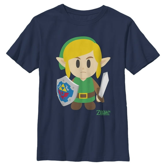 Boy's Nintendo Legend of Zelda Link's Awakening Avatar Graphic Tee Navy Blue X Small