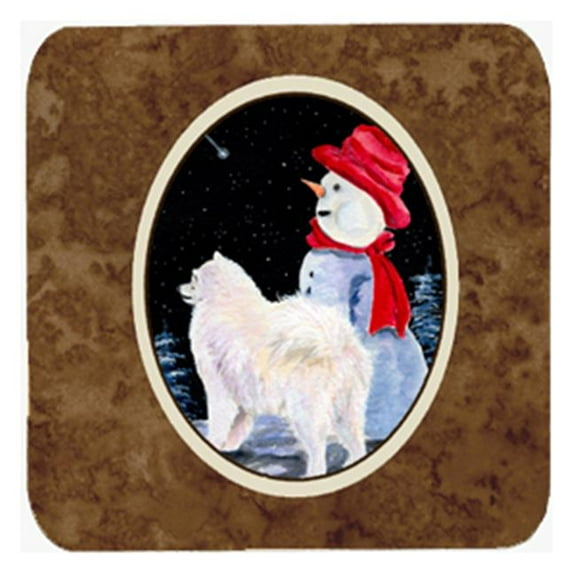 Samoyed Foam Coasters, Set Of 4