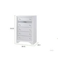 thumbnail image 4 of Matrix Traditional Style 5 Drawer Chest in White color made with Wood, 4 of 5