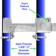 thumbnail image 2 of Jake Sales Brand - Chain Link Commercial Strong Arm Double Gate Latch - Latch for 1-5/8" thru 2" Gate Frames - One Latch, 2 of 6