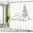 thumbnail image 5 of Ambesonne Christmas Shower Curtain, Vintage Classic Xmas, 69"Wx75"L, Brown, 5 of 5