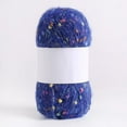 thumbnail image 1 of Nvzi Rollo de 50 g de hilos de mohair con puntos de colores, hilo suave para tejer a mano, crochet, para bufandas, chales y manualidades, color azul real, 1 of 4