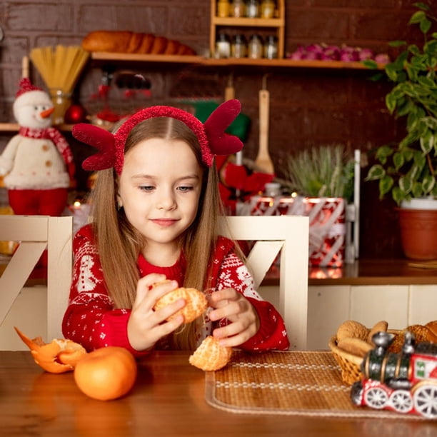 Diademas Navideñas Xihbxyly para niños con Forma de asta Accesorios para El Cabello