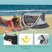 KidCo P4012 - Peapod Plus Portable Mesh Baby Toddler Travel Tent & Storage Bag, Play Tent, Pack and Play, Extra Room, Ages 6 Months - 5 Years (Midnight)