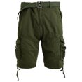 thumbnail image 2 of Mens Cargo Shorts Belted Cotton Twill Flat Front Washed Utility Pockets, 2 of 5