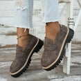 thumbnail image 4 of Dakaela Mocassins à Plateforme pour Femmes, Style Penny Loafer, à Enfiler, en Suède, Chaussures Oxford Habillées, Confortables, pour Affaires, Bureau, Décontracté, Travail, Conduite, Café 8, 4 of 8