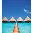 thumbnail image 3 of Ambesonne Tropical Duvet Cover Set, Maldives Clear Waters, 2-Calking, Turquoise Azure Blue, 3 of 7
