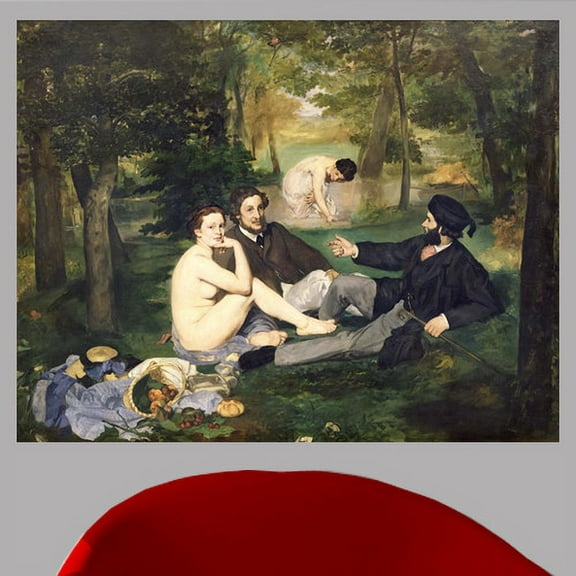 Wallhogs Manet Dejeuner sur l'Herbe (1863) Poster Wall Mural