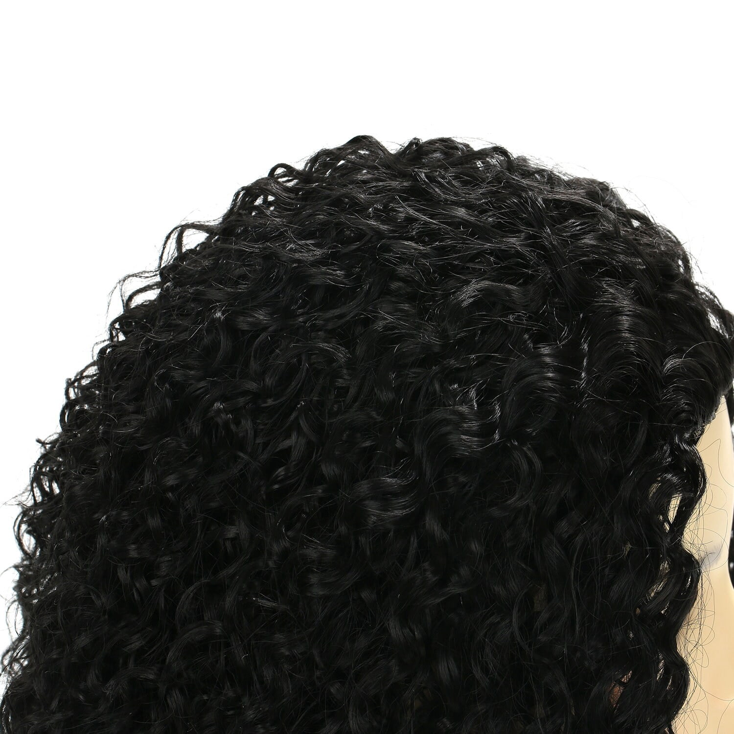 Quick Weave Synthetic Curly Half Wig Natural Black