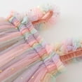 thumbnail image 6 of Lovskoo Kids Toddler Baby Girls Layered Tulle Twirl Dress Tie Shoulder Cute Summer Mesh Sequin Star Rainbow Suspenders Skirt for 6 Months-5 Years Baby Clothes Pink, 6 of 6