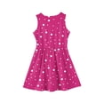 thumbnail image 4 of Abcomgle Girls Summer Dresses 7-8 Casual A-Line Sleeveless Midi Dress Polka Dot Basic Crew Neck Swing Sundressess for 2-14t Kids,Light pink,5-6Years, 4 of 4