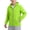 Green, variant on Girls Waterproof Rain Jacket Lightweight High Neck Packable Hooded Raincoat Active Outdoor Windbreaker Jacket Navy 7-8Years
