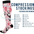thumbnail image 4 of Coolnut 1 Pack Lovely Love Heart Compression Socks for Women Men, Knee High Stockings for Athletic Sports,Running,Travel, 4 of 7