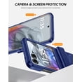 thumbnail image 2 of Vizvera para Motorola Razr 50 Ultra/Razr 60 Pro Funda Tipo Armadura para Teléfono, con Cubierta de Bisagra, Protector de Pantalla Integrado, Funda a Prueba de Golpes con Carga Inalámbrica - Azul, 2 of 9