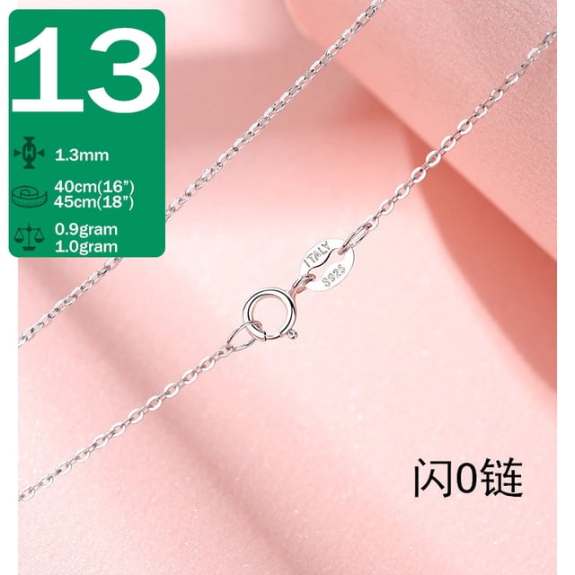 TrustDavis Real 925 Sterling Silver Necklace Water-wave Snake Beads Box Chain 40/45cm Necklace For Woman Necklace Jewelry DC25