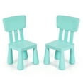 thumbnail image 2 of Topbuy Kids Furniture Set with Table & 2 Chairs Children Playing Table Ideal Gift for Kids Green, 2 of 7