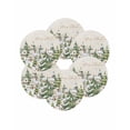 thumbnail image 7 of 15 Inch Round Placemats Set of 6, Christmas Non Slip Heat Insulation PP Table Mats, Winter Xmas Trees Farmhouse Country Cabin on Linen Washable Place Mats for Kitchen Dining Party Table Decor, 7 of 7