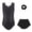 D21/Navy, variant on Afdoent Girls 2 Piece Outfits Girls Long Sleeve Dance Gymnastics Outfit With Glitter Rhinestone Printed Leotard Pants Headband Performance 5-6 Years