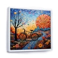 thumbnail image 2 of Designart "Bicycle Mosaic Spokes painting" Bicycle Floater Framed Wall Art Print, 2 of 7