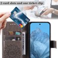 thumbnail image 3 of Feishell Slim Wallet Case for Google Pixel 9 Pro XL,Shockproof Stylish Embossed Pattern PU Leather Magnetic Clasp Folio Flip Kickstand Card Slots Purse for Women Men Phone Cover,Brown, 3 of 9