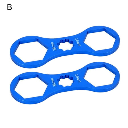 

UDIYO 2Pcs Front Fork Cap Wrench Anti-scratch Indeformable High Hardness Mountain Bike Parts Front Fork Repair Wrench for Bike
