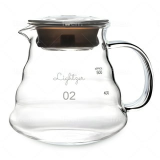 Glass Coffee Server, Pour Over Carafe Pot, Coffee Pot for Bar or Kitchen  Counter, Camping (500ml)