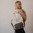 thumbnail image 4 of Parker Baby Diaper Backpack - Full Zip Diaper Bag with Insulated Pockets & Gray Accents - Cream, 4 of 9