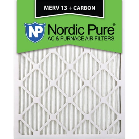 14x20x1 MERV 13 Plus Carbon AC Furnace Air Filters Qty 3