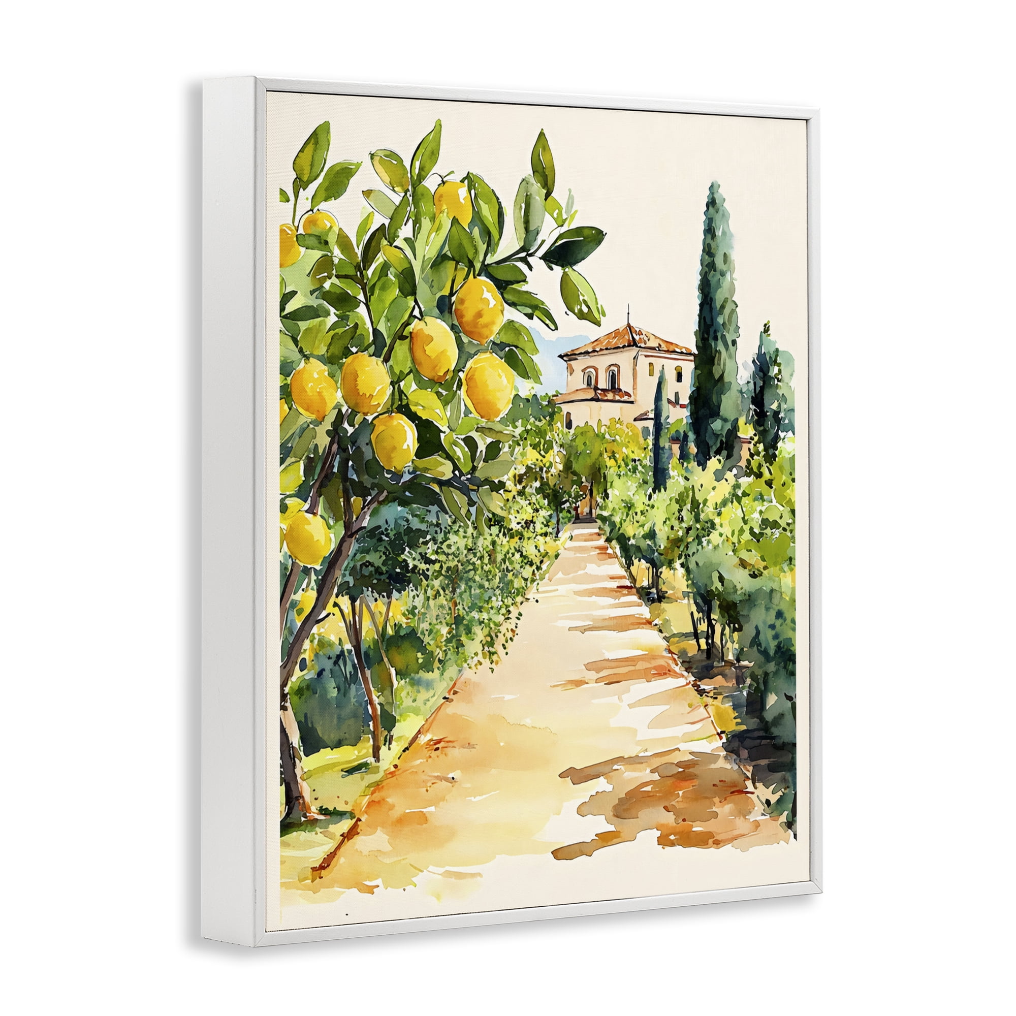 Stupell Industries Lemon Grove Pathway White Framed Giclee Art, design by LSR Design Studio