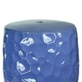 thumbnail image 4 of Benzara BM200495 Decorative Ceramic Garden Stool with Honeycomb Designs, Blue, 4 of 6
