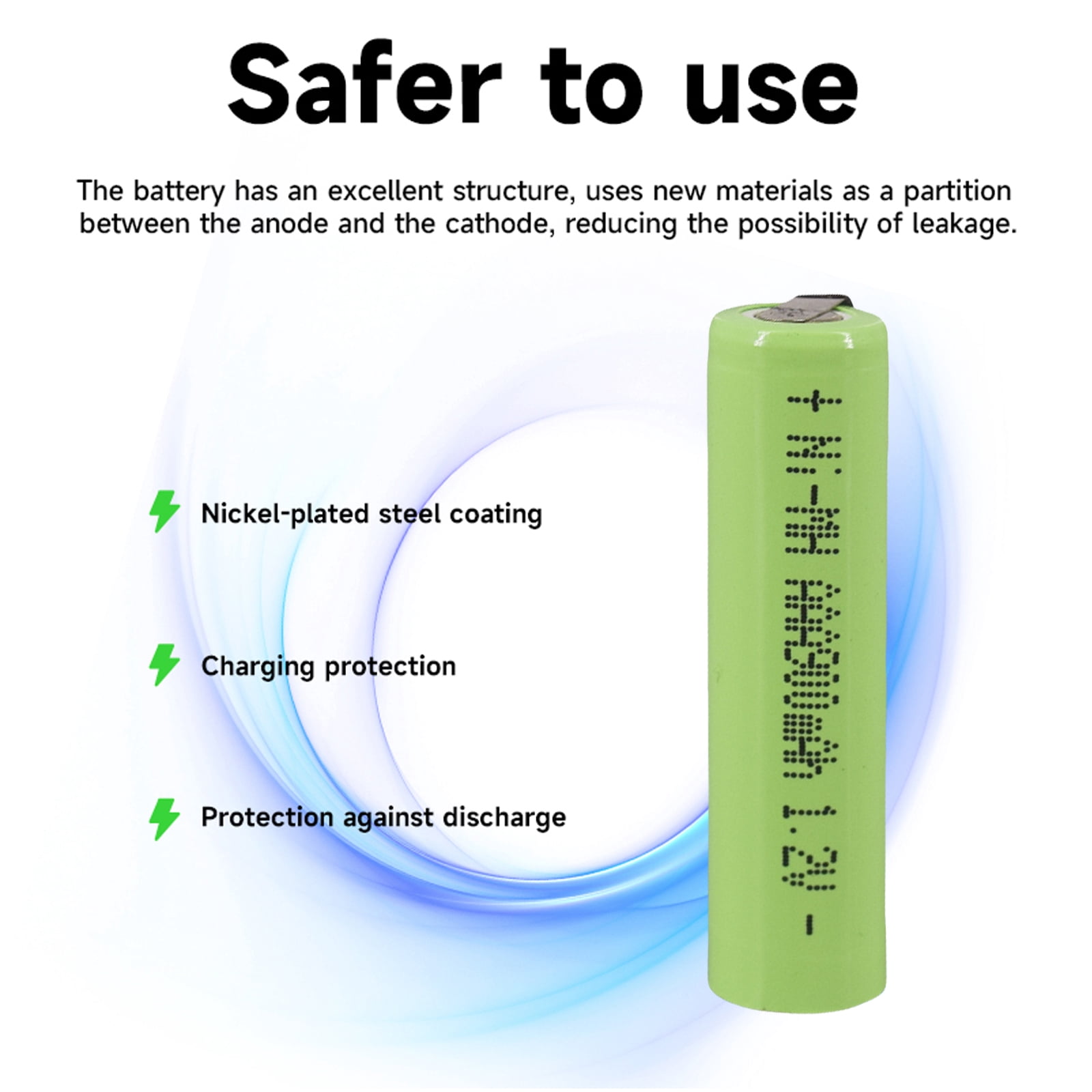 Palogreen AAA Rechargeable Battery 10-Pack 1.2V Ni-MH Triple A Batteries 900mAh with Battery Case fot solar light