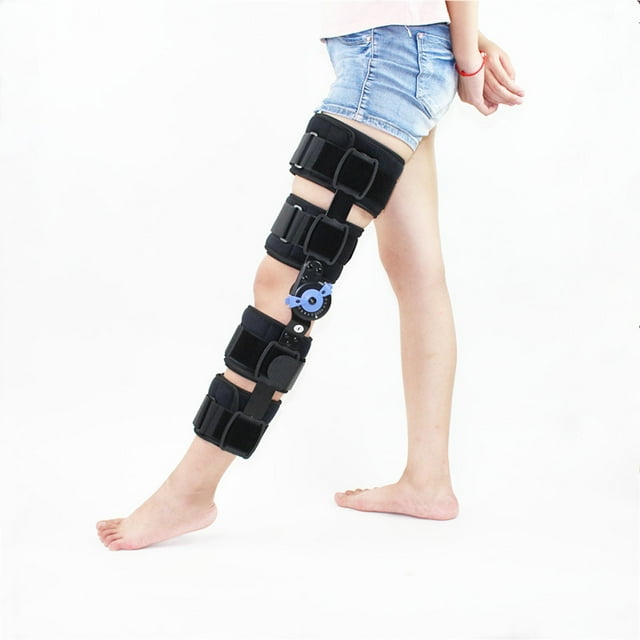 FlyFlise Orthopedic Hinged Knee Brace Support Adjustable Splint Stabilizer Wrap Sprain Post-Op Hemiplegia Flexion Extension Joint Support