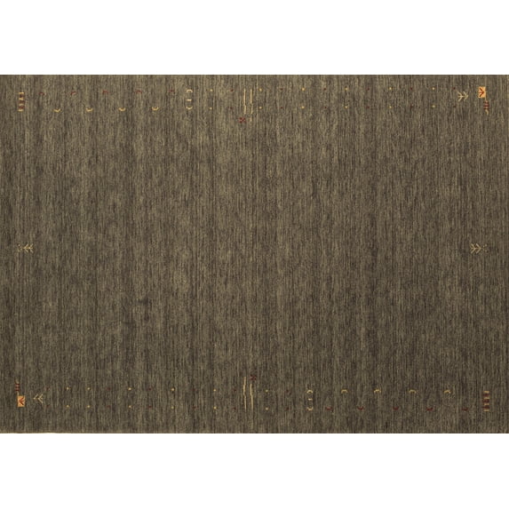 Ahgly Company Indoor Rectangle Abstract Brown Contemporary Area Rugs, 3' x 5'