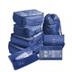 thumbnail image 1 of 8 unids/set bolsa de almacenamiento de equipaje de gran capacidad embalaje ropa zapatos organizador cosméticos bolsa de viaje al aire libre para Envolturas para manijas de equipaje Azul oscuro Minnieouse AP012006-07, 1 of 6