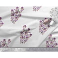thumbnail image 2 of Soimoi Poly Georgette Fabric Leaves & Floral Block Print Fabric by The Yard 42 Inch Wide, 2 of 3