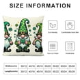 thumbnail image 5 of GOSMITH St. Patrick's Day Gnomes Lumbar Pillow Cover Green Shamrock Farmhouse Decorations Spring Holiday Decor Throw Cushion Case for Home Couch, 5 of 5