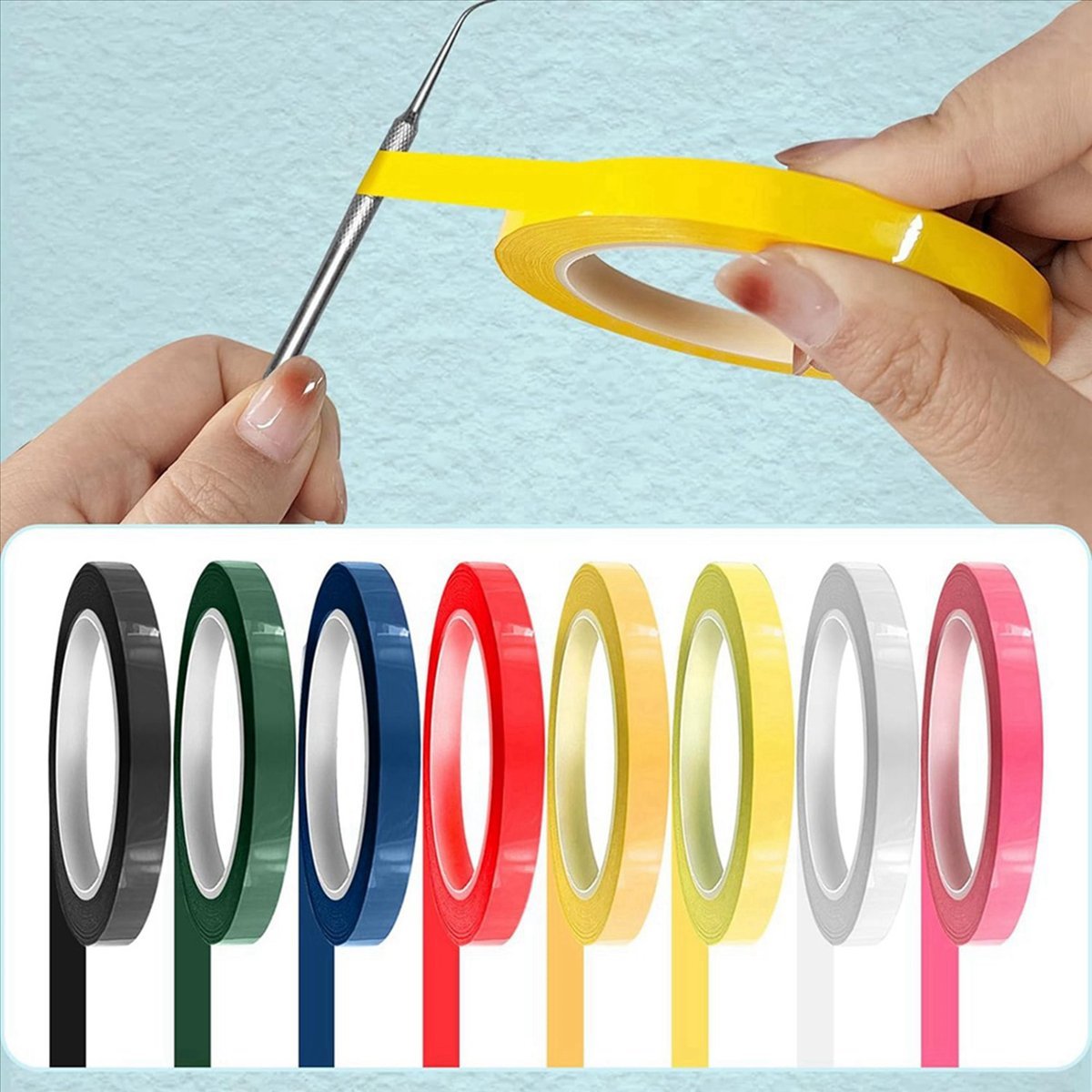 32 Rolls of Tape for Instruments Identification, 216 Ft/L X 0.4 In/W Colors Autoclave Tape - Autoclavable 270°F(8 Color),32 rolls x tape,Mixed Color