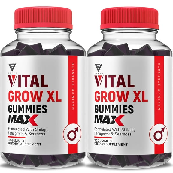 (2 Pack) Vital Grow XL Max Gummies VitalGrow XL Max Supplement (2 Month Supply)