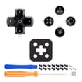 thumbnail image 2 of Replacement Three-Tone Black & Clear w/White Symbols D-pad Face Buttons for PS5 BDM 010/020/030/040, 2 of 10