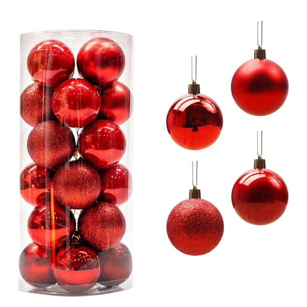 Xihbxyly Adornos Navideños, Bolas Irrompibles Galvanizadas, Juego de 24 Piezas de 6 Cm, Perfectos para Árboles, Coronas, Guirnaldas, Decoraciones Festivas, Uso Doméstico y Comercial.
