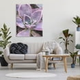 thumbnail image 2 of Purple Succulent Close Up Botanical & Floral Graphic Art Gallery Wrapped Canvas Print Wall Art, 2 of 7